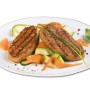 Geflügelhacksteak gebraten