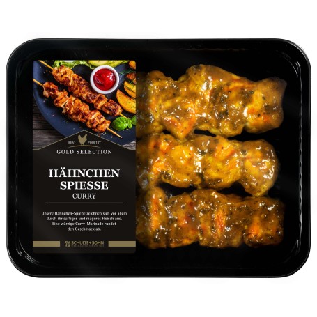 Curry-Hähnchenspieße