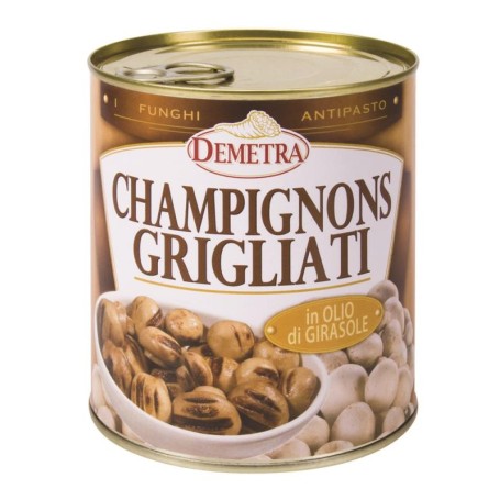 Gegrillte Champignons in Sonnenblumenöl