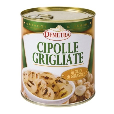 Gegrillte Zwiebeln in Sonnenblumenöl